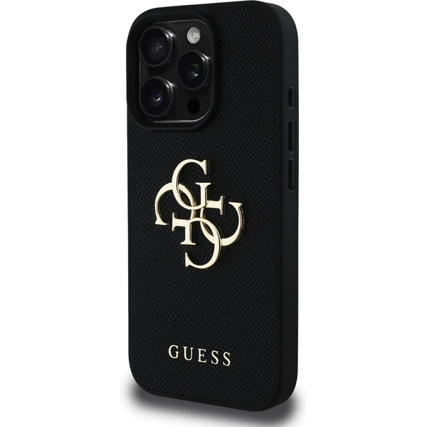 Guess PU Grained 4G Metal Logo kryt iPhone 15 Pre čierny - Puzdra - Obrázok 8ef3ffe34482441cb4ac1aee45210fce
