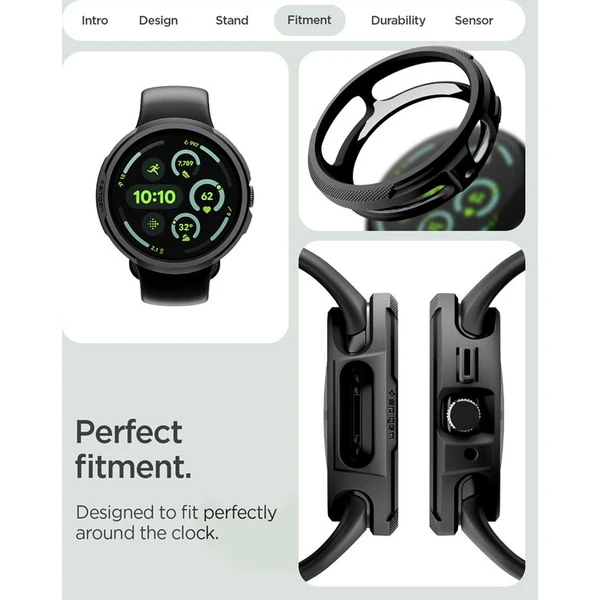 Spigen Liquid Air V2, matná čierna - Google Pixel Watch 5/4 45mm - Puzdra - Obrázok 8f1f19b3dae14196a765c9dcf0d0ded9