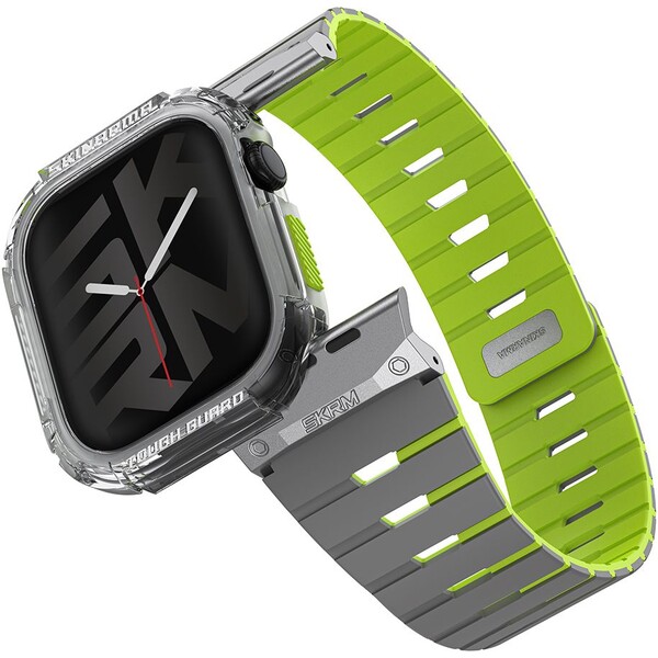 E-shop SKINARMA Gemini + Atóm remienok a kryt Apple Watch 46mm limetkový (neónový)