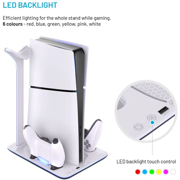 FIXED nabíjacia stanica pre PlayStation 5 Slim s LED podsvietením - Nabíjačky - Obrázok 8f4adbe192e84e678d08f878cdd52147