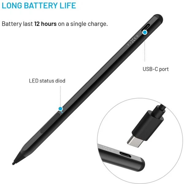 FIXED Graphite Active dotykové pero pre MPP 2.0 čierne - Stylusy - Obrázok 8f5211d46ca54ac891437983793970d6