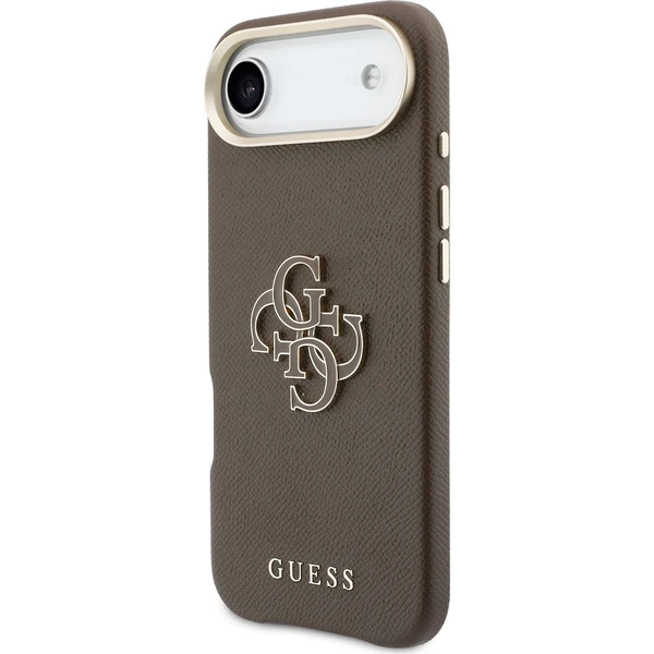 Guess PU Resin Logo kryt iPhone Air hnedý - Puzdra - Obrázok 8f575cf38161459e8420421e0cfeac6a