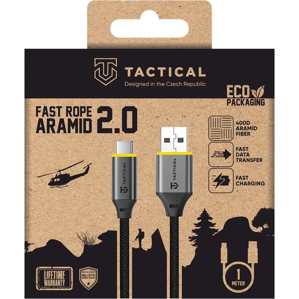 Taktické rýchle lano Aramid 2.0 kábel USB-A/USB-C 1m - Káble a redukcie - Obrázok 8f57bb2771594ea98809218e38d8a042