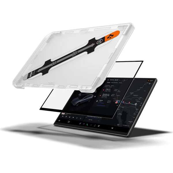 Spigen EZ Fit Clear tvrdené sklo Tesla Model Y L 2026 číre - Ochranné fólie a sklo - Obrázok 8f6c35a3976541219a97bcfebf5568b4
