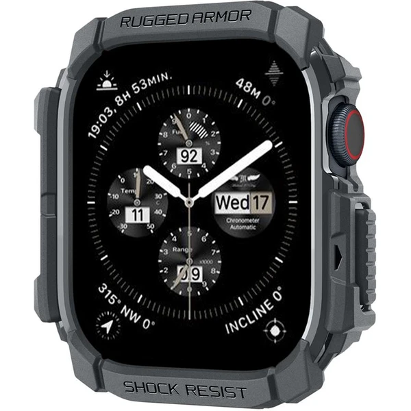Spigen Rugged Armor kryt pre Apple Watch 10/11 (46mm) tmavo šedý - Puzdra - Obrázok 8f709f6e364d4b33ad90ff116f00689c
