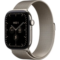 Apple Watch Series 12 Cellular (46mm) Přírodní titan s přírodním milánským tahem S/M - Inteligentné hodinky