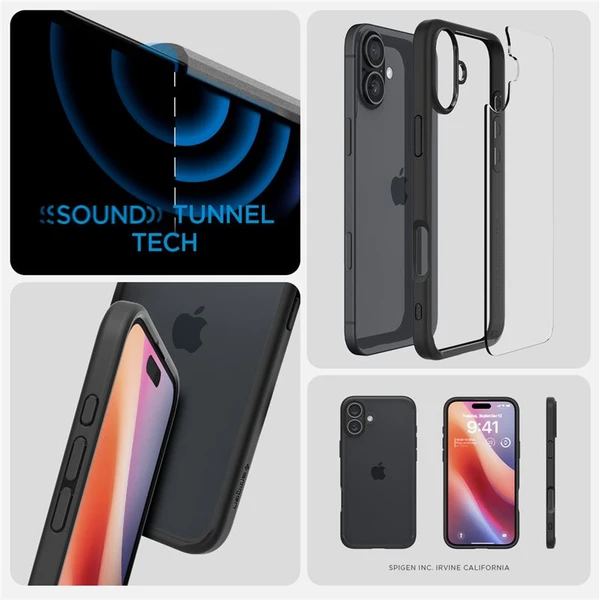 Spigen Ultra Hybrid kryt iPhone 16 matte black - Puzdra - Obrázok 8f787b85fe9e4da3abcf6621b6b7e742