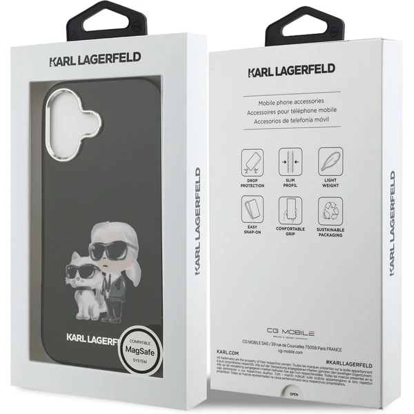 Karl Lagerfeld IML Aquarelle Karl and Choupette kryt iPhone 17 čierny - Puzdra - Obrázok 8f82640d95a0463598b35006f5ff0d8b