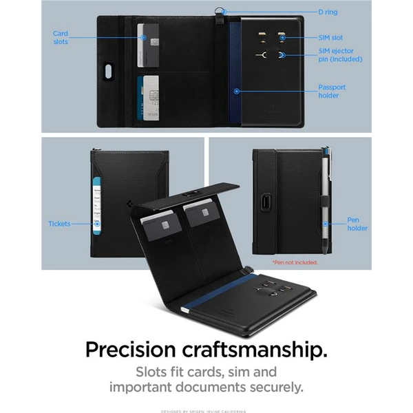 Spigen Universal Passport Holder puzdro na cestovné doklady čierne - Puzdra - Obrázok 8fdbc48aab99450b905a0420eb3dc31b