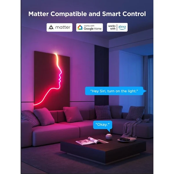 Govee Neon Rope Light 2 Matter ohybný LED pásik RGBIC, 5m - Inteligentné osvetlenie - Obrázok 8ffcebd99b394545b1721b9707c6a3fe