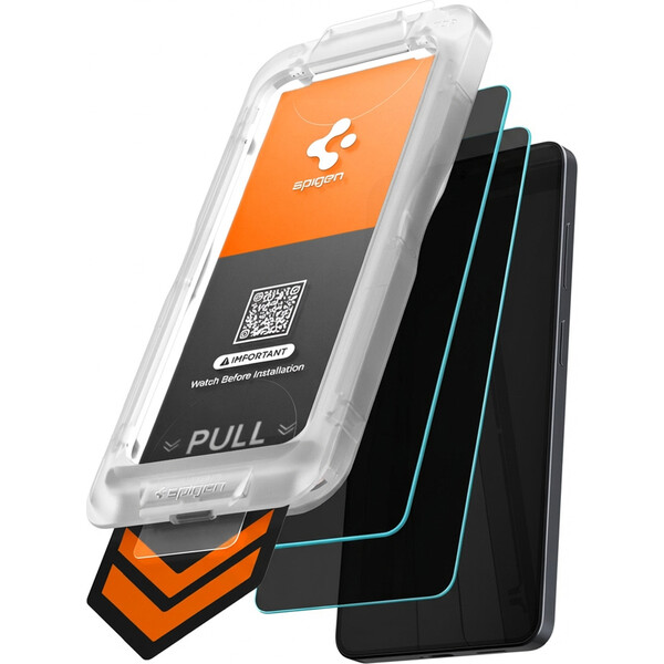 Spigen Glass tR EZ Fit Pro HD (Ochrana osobných údajov) sklo Samsung Galaxy S26+ priehľadné (2 ks) - Ochranné fólie a sklo - Obrázok 8ffe85cc48334869b28cd622c575a6b9
