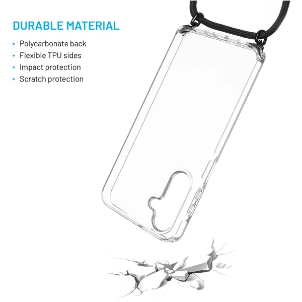 FIXED Pure Neck kryt s čiernou šnúrkou na krk pre Samsung Galaxy A16 4G/5G - Puzdra - Obrázok 900f3d6172734071963870b6d6bf4670