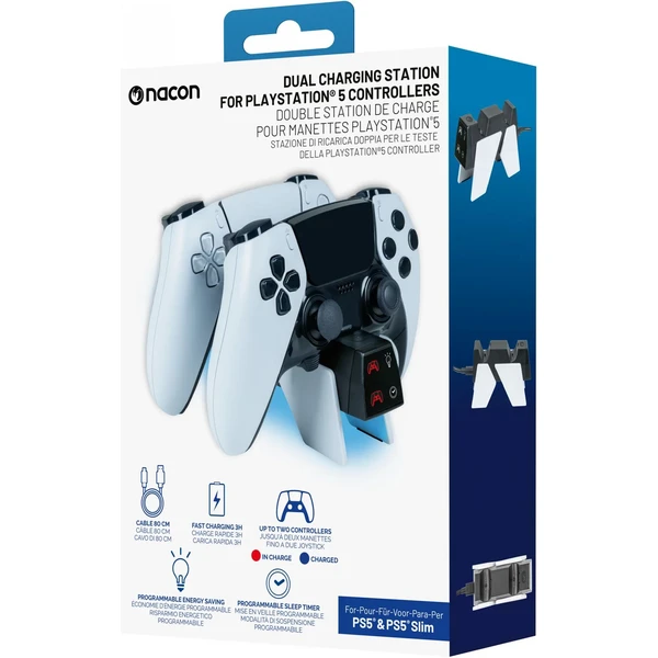 Nacon Dual Charger V4 nabíjacie stanice pre ovládače DualSense a DualSenseEdge (PS5) - Nabíjačky - Obrázok 904D000N01