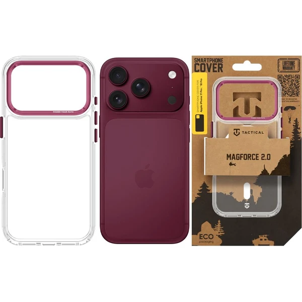 Tactical MagForce 2.0 Kryt pre Apple iPhone 17 Pro/18 Pro  Burgundy - Puzdra - Obrázok 9052758994d049a2992878edbe1eda7a