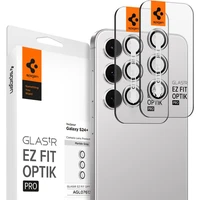 Spigen Glass TR EZ Fit Optik Pro 2 Pack ochranné sklo na fotoaparát Samsung Galaxy S24+ strieborné - Ochranné fólie a sklo