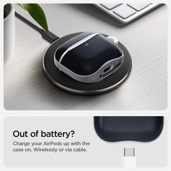 Spigen Classic C1 puzdro AirPods 4 grafitové - Puzdra - Obrázok 90687b3c7a2345fa845be7342e20b7fb