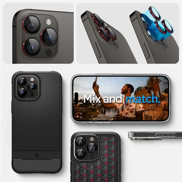 Spigen Glass TR EZ Fit Optik Pro sklá iPhone 17-14 Pro/17-14 Pro Max black/red (2 ks) - Ochranné fólie a sklo - Obrázok 90698a65f21e4a50a0555314617c646d