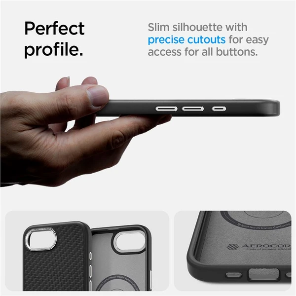 Spigen Enzo Aramid MagSafe kryt iPhone 17e/16e matne čierny - Puzdra - Obrázok 90a4a8f9cbd94a7e97049051ea7b8177