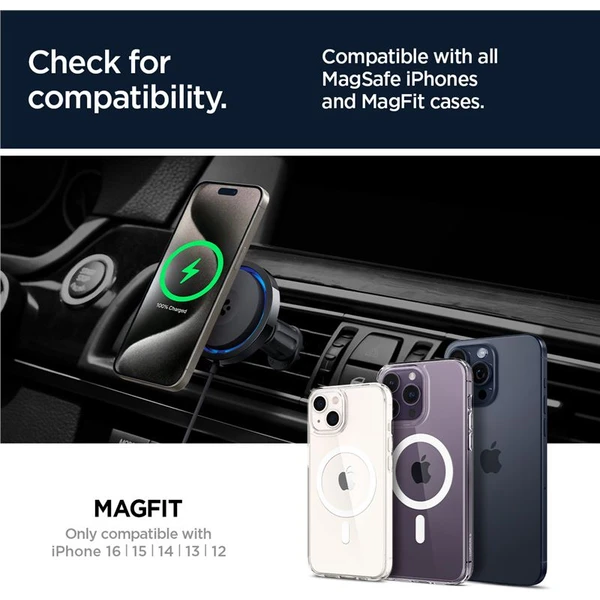 Spigen OneTap Pro 3 Cryomax Airvent Hook MagSafe držiak do auta s chladením, čierny - Držiaky - Obrázok 90bafd9999d34267aa042159146f8b40