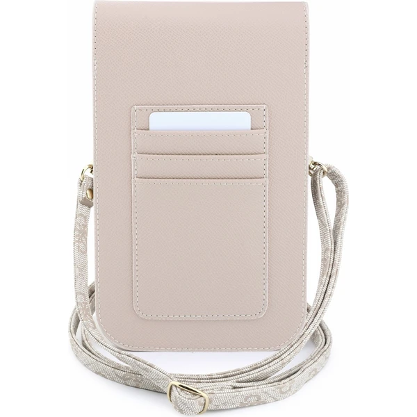 Guess PU Leather+Grained 4G Metal Logo taška na telefon růžová - Puzdra - Obrázok 90be10bcd9234b16a3dc322f6fcd836a