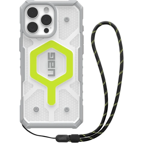 UAG Pathfinder Clear Magsafe kryt iPhone 16 Pro Max Active Neon Lanyard - Puzdra - Hlavný obrázok