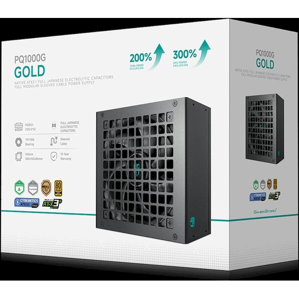 DEEPCOOL GAMERSTORM PQ1000G 1000W čierny - Zdroje - Obrázok 90c646882c9144c58cec840e13ce17d4