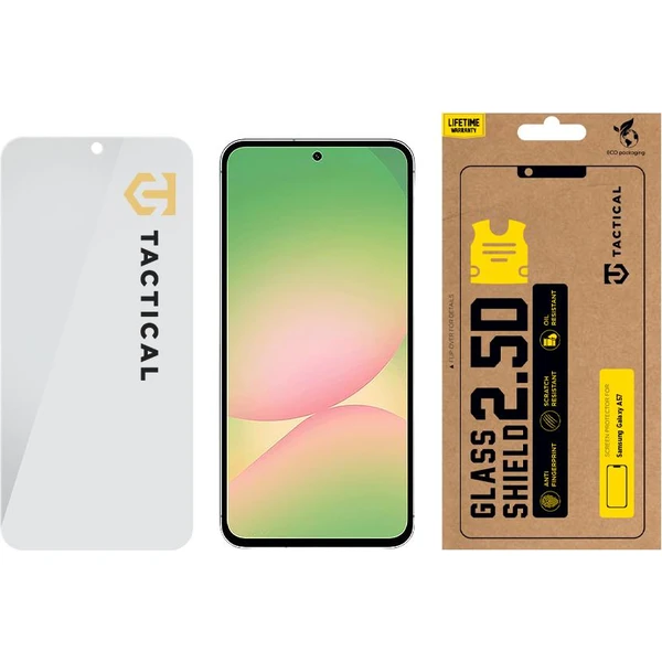 Taktický sklenený štít 2,5D pre Samsung Galaxy A57 číre - Ochranné fólie a sklo - Obrázok 90ca392af0da4f61a3ac198dec757796