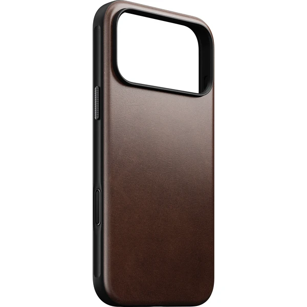 Nomad Modern Leather (Horween) MagSafe kožený kryt iPhone 17 Pro Max/18 Pro Max Rustic Brown - Puzdra - Obrázok 90d735b5ba0b4ba397babf494471bef2