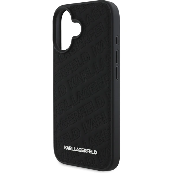 Karl Lagerfeld PU Quilted Pattern kryt pre iPhone 16 čierny - Puzdra - Obrázok 90d91825525a41309f96421e1c802419