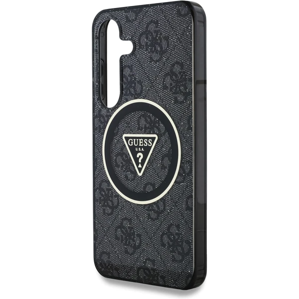 Guess IML 4G Glitter a Triangle Logo MagSafe kryt Samsung Galaxy S25+ čierny - Puzdra - Obrázok 90f9b657b3004c4d97f83c9c972a85dd