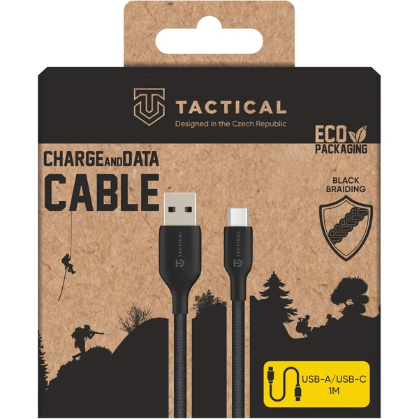 Tactical Stitch Thread USB-A/USB-C napájací kábel 15W 1m čierny - Káble a redukcie - Obrázok 90fbb10ee5bb4b2a94efc6360be6bd4b