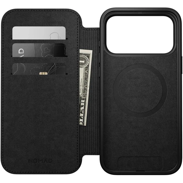 Nomad Modern Leather Folio MagSafe kožené púzdro iPhone 17 Pro Max Brown - Puzdra - Obrázok 90fe106a39a046f8946cdc25e945351d