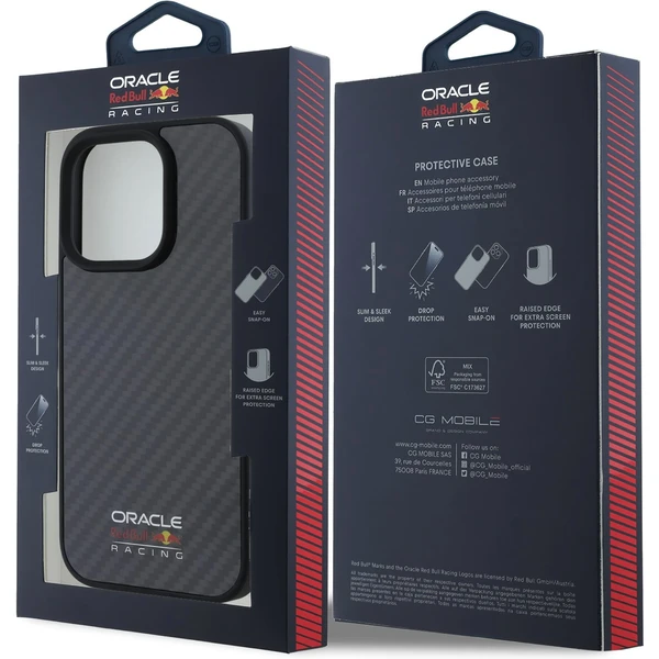 Oracle Red Bull Racing Carbon Shiny Logo MagSafe kryt iPhone 16 Pro Max čierny - Puzdra - Obrázok 9108288ea0ac46e381b4034399974e88