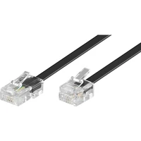 PremiumCord RJ45/RJ11 telefónny kábel 10m čierny - Káble a redukcie