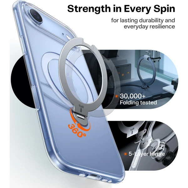 Torras Ostand Q3 Spin MagSafe kryt iPhone Air priehľadný - Puzdra - Obrázok 911d99c7ed4448d0a8a491e3f2237295