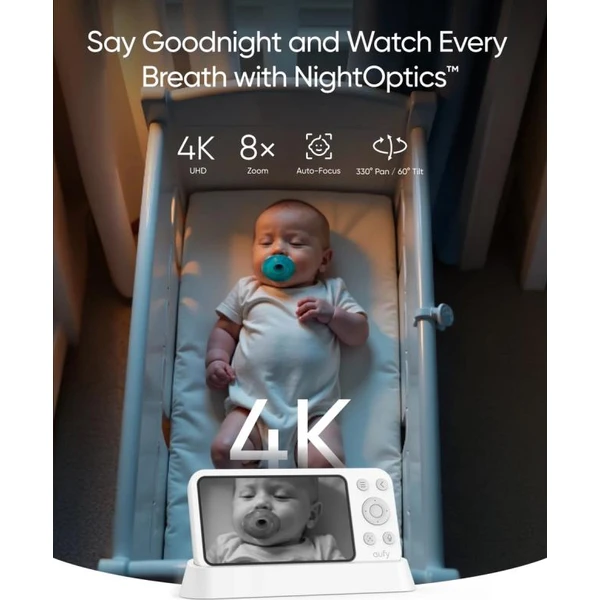 Anker eufy E21 detská pestúnka, 4K biela - Kamery - Obrázok 912ab39b26ff480e8154e43fa856c59d