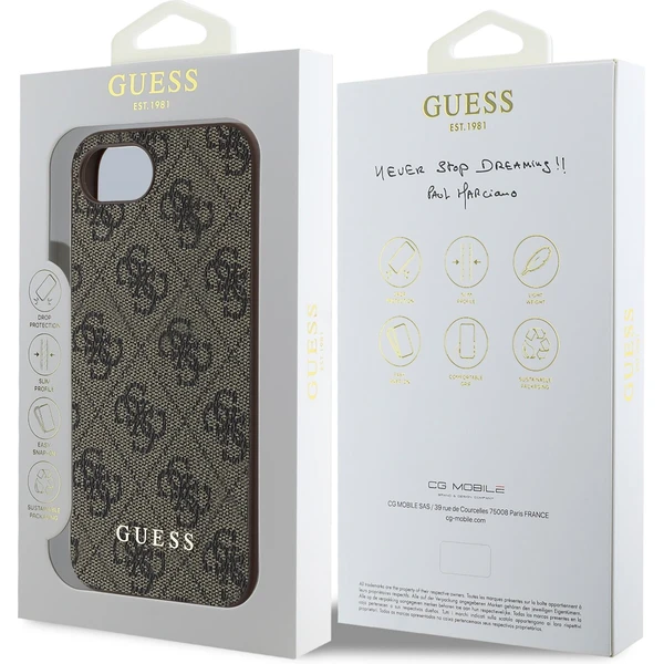 Guess 4G Charm kryt iPhone 17e/16e hnedý - Puzdra - Obrázok 913f8bc6a69947a0a5165eb19f051457