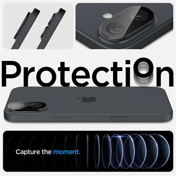 Spigen Glass tR Optik sada skiel iPhone 16/16 Plus čierna (2-pack) - Ochranné fólie a sklo - Obrázok 91475766fdf240a393b96cf5be8d5b4f