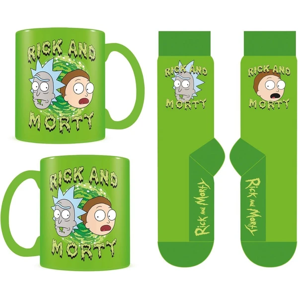 Darčekový set pánsky Rick & Morty (hrnček a ponožky) - Darčekové sady - Obrázok 914E000J01