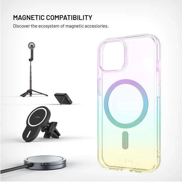 FIXED MagRainbow kryt s MagSafe Apple iPhone 15 dúhový - Puzdra - Obrázok 91687354607b45d68507b56cce46400e