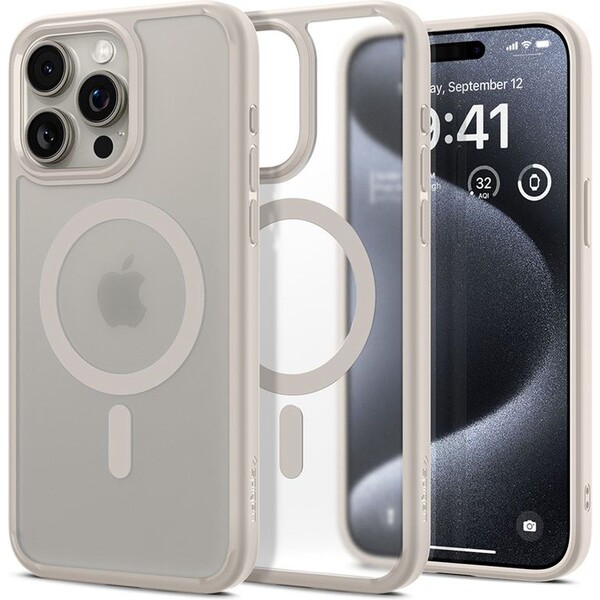 E-shop Spigen Ultra Hybrid MagSafe iPhone 15 Pro béžový
