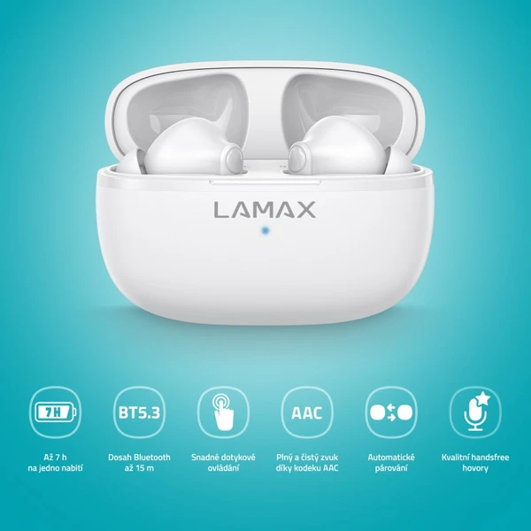 LAMAX Clips1 Play bezdrôtové slúchadlá biela - Slúchadlá - Obrázok 91E0000N01