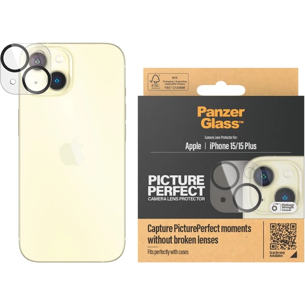 PanzerGlass Camera Protector Apple iPhone 15/15 Plus - Ochranné fólie a sklo - Obrázok 91TS100501