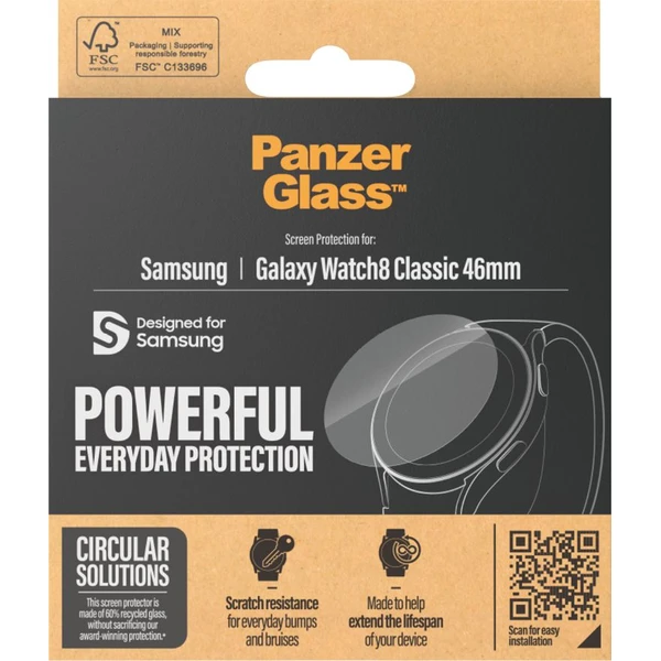 PanzerGlass® sklo Samsung Galaxy Watch8 Classic (46mm) číre - Ochranné fólie a sklo - Obrázok 91XI000K01