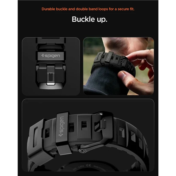 Spigen Silicone Band remienok Samsung Galaxy Watch8/Classic 46mm/44mm/40mm čierny - Remienky - Obrázok 91d0ca4c2d3a45338bd38bd32682c69a