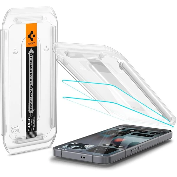 Spigen Glass tR EZ Fit tvrdené sklo Nothing Phone (3) číre (2 ks) - Ochranné fólie a sklo - Hlavný obrázok