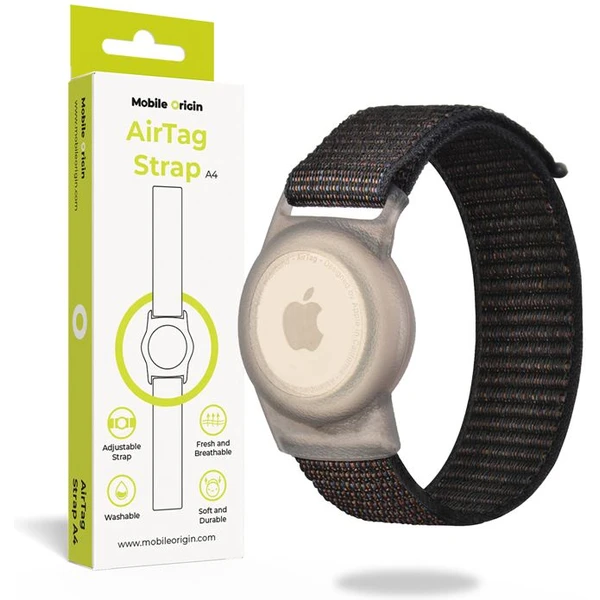 Mobile Origin AirTag Strap nylonový remienok čierny - Náramky - Hlavný obrázok