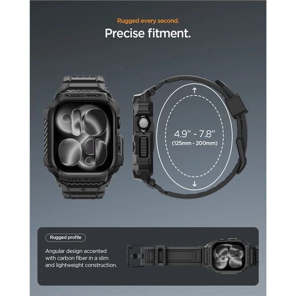 Spigen Rugged Armor Pro 2 puzdro Apple Watch 11 (42mm) matte black - Puzdra - Obrázok 91d6c1d36bdd4618b0346ab81661f7b8