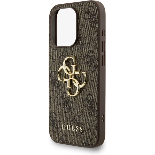Guess PU 4G Metal Logo Strap kryt iPhone 15 Pro Max hnedý - Puzdra - Obrázok 91d81edd702f468b80104697c2102cf8