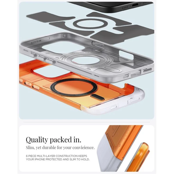 Spigen Classic C1 MagSafe kryt iPhone 16 Pro tangerine - Puzdra - Obrázok 91f7e2a4fb6749dfbc02dc3dc0d4e6b3